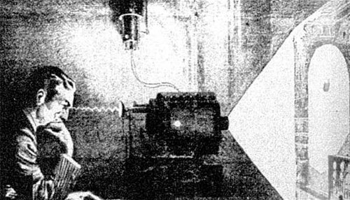 Camera gandita a lui Tesla
