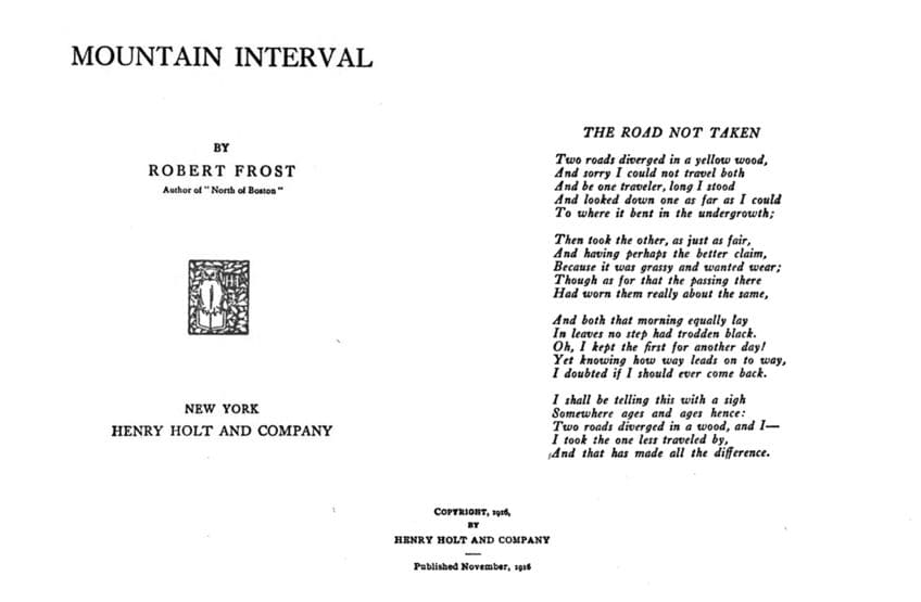 Poezii celebre de Robert Frost